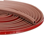 Joint De Porte Autocollant En Caoutchouc De Silicone, Bande Caoutchouc Pour Fermeture Porte Et Fenêtre-Isolation Sonore-Marron-1 X 10 M