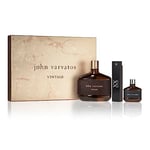 John Varvatos Vintage, Coffret Trio Eau de Toilette pour Homme, Cadeau pour Homme, Parfum Vif, Epicé, Energétique, Parfum de Voyage