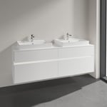 VILLEROY & BOCH COLLARO SERVANTSKAP 160 M/LYS FOR 2STK SERVANT 60 CM M/4 SKUFFER HVIT MATT