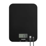 Salter Rechargeable Kitchen Scale Zero Function USB Cable Measures Liquids/Food