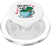 Tea Rex T-Rex Funny Tee For Tea Lovers Drinkers And Dinosaur PopSockets PopGrip for MagSafe