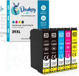 Cartouches d'encre 29XL : alternative compatible avec Epson 29XL pour XP-255,XP-235,XP-345,XP-435,XP-245,XP-247,XP-332,XP-342,XP-432,XP-442,XP-445(5 cartouches)(Q730)