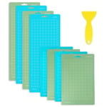 Tlily - Paquet de 8 Tapis Découpe pour CricutJoy - (4,5 x 6,5 Pouces, 4,5 12 Pouces) Verts et Bleus (4 Petits 4 Grands Tapis)