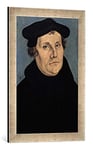 Kunst für Alle 'Encadré Image de Lucas Cranach l'Ancien Martin Luther/Gem. v. Cranach (Florence), d'art dans Le Cadre de Haute qualité Photos Fait Main, 40 x 60 cm, Argent Raya