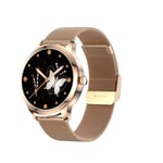 Montre Connect¿¿E Pour Les Femmes",¿¿Tanche Conforme ¿¿ La Norme Ip68,Bluetooth 5.2,Moniteur De Rythme Cardiaque,Rappel De S¿¿Dentarit¿¿,"Pour Les T¿¿L¿¿Phones Android Et Ios - Type Gold Steel