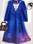 MARY POPPINS WORLD BOOK DAY FANCY DRESS NANNY COSTUME AGE 9 - 10 YEARS BNWT