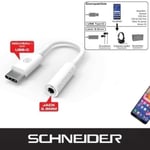 Adaptateur jack 3.5mm - SCHNEIDER - Usb-c - Blanc