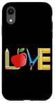 iPhone XR Love Apple Pencil Ruler Teacher School Design Case