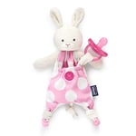 Chicco Pocket Friend, Attache-Tétine pour Nouveau-Né en Forme de Lapin, Pratique et Hygiénique, pour Divertir, Calmer et Câliner, Lavable en Machine, Rose