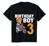 Youth Funny 3 Year Old Birthday Boy Motocross 3rd Birthday T-Shirt