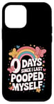 Coque pour iPhone 12 mini 0 Days Since I Last Pooped Myself Cool Puns Déclarations