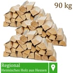 Bois de chauffage 90 kg Pour Poêle et Cheminée Brasero Grill Panier à Feu Bûches de Bois de Hêtre 25 cm Flameup