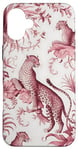 iPhone 16 Plus French Pink Toile Chinoiserie Leopards Case