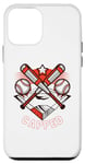 Coque pour iPhone 12 mini Casquette de baseball maman jeu sport voyage équipage vacances terrain de balle