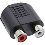 InLine 99346 3.5 mm 2 x RCA Noir de câble d'interface et Adaptateur