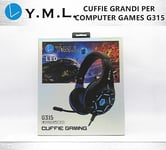 Casque Gaming G315 Led Cuffie De Jeux Jack 3,5Mm Pour Pc Ps4 Mar