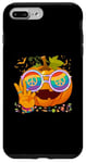 iPhone 7 Plus/8 Plus Hippie Halloween Pumpkin Peace Sign Hand Sunglasses Tie Dye Case