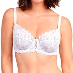 Sans Complexe - Arum - Soutien-Gorge Emboitant en Dentelle avec Armatures - Classique - Femme - Blanc - 95D