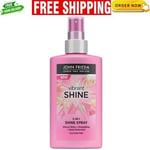 John Frieda Vibrant Shine 3-in-1 Shine Spray 150 ml, Weightless Glossing Spray w