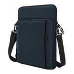 Dadanism 13 Inch Tablet Sleeve Shoulder Bag Carrying Case for iPad Pro 13" M4 2024, iPad Air 13" 2024, iPad Pro 12.9" M2, Galaxy Tab S10+ Plus/S9 FE+/S9+ Plus 12.4", reMarkable Paper Pro 11.8", Indigo