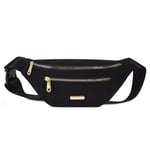 Dam Bum Bag Midja Fanny Pack Reseplånbok Pengar Bälte Bumbag black