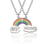 Best friends Regnbåge halsband 2 st/förp