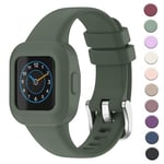 Meliya Strap for Garmin Vivofit JR 3 Kids, Soft Silicone Wristband Replacement Watch Straps for Garmin Vivofit Jr 3, Military Green