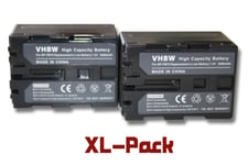 2 batteries 2000mAh pour caméscope Sony Video Walkman MVC-CD250, MVC-CD300, MVC-CD350, MVC-CD400, MVC-CD500