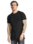 Urban Classics Men's Pleat Raglan Tee T-Shirt, Black (Black 7), L