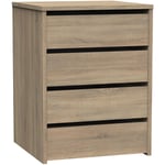 Pegane - Commode Meuble de rangement coloris Cambrian - Hauteur 61 x Longueur 46 x Profondeur 45 cm