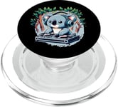 Funny Koala Dj Headphones Graphic for Men Women Kids PopSockets PopGrip for MagSafe