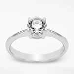 Mogul 18ct White Gold Round Brilliant Diamond Engagement Ring, 1ct