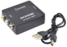 AV Composite Converter Adapter 3 RCA CVBS to HDMI Full HD Upscale Video 1080P