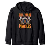 Auto Body Shop Painter Fill Your Pinholes Spray Technician Zip Hoodie