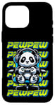 Coque pour iPhone 16 Pro Max Graphique de jeu vidéo Panda Pew pour hommes, garçons, femmes, enfants