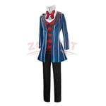 Hazbin Cosplay Hotelli Vox Cosplay Puku Univormu Puku Asu Miehet Halloween Carnival Jouluasut Sininen Punainen Puku Cosplay