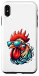 Coque pour iPhone XS Max Lunettes de soleil rétro vintage en forme de coq