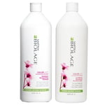 Lot Pour Cheveux Colorés MATRIX Biolage Colorlast shampoo + Baume 1000ml