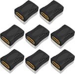 8 Pieces Coupleur Hdmi Femelle,Adaptateur De Connecteur Hdmi Femelle A Femelle,Rallonge De Cable Hdmi 3D 1080P