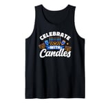 Celebrate With Candles Festival Judaism Dreidel Latke Tank Top