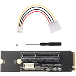 NGFF M2 Vers PCI-E 4X X1 Slot Riser Card Key M PCI Express X4 Adaptateur avec Indicateur LED pour Mineur Exploitation MinièRe