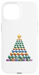 Coque pour iPhone 15 Christmas Tree Haltère Poids Haltérophile Gymnase