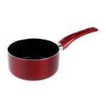 Sitram 713668 Casserole Aluminium Pressé CARMIN Ø16, H7,5 cm - Coloris Rouge Brillant - Revêtement anti-adhésif Whitford Xylan 2 couches sans PFOA, Manche thermorésistant - Tous feux sauf induction