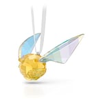 Swarovski Harry Potter Snitch Ornament, Yellow and Clear Crystal with a White Satin Ribbon, from the Swarovski Harry Potter Collection