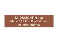 plaque ou etiquette de boite aux lettres 3 lignes - Chocolat 100x25mm