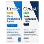 CeraVe Day & Night Face Lotion Skin Care Set | Contains AM with SPF 30 and PM Fa