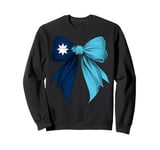 Minnesota State Flag Coquette Ribbon Sweatshirt