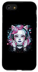 iPhone SE (2020) / 7 / 8 Cute Cat Woman with Headphones for a Cat Owner Cat Lover Case