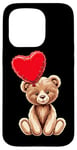 Coque pour iPhone 15 Pro Ours en peluche coeur amour joyeux Saint-Valentin