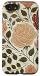 Coque pour iPhone SE (2020) / 7 / 8 Rose florale botanique, style bohème minimaliste, roses d'amour